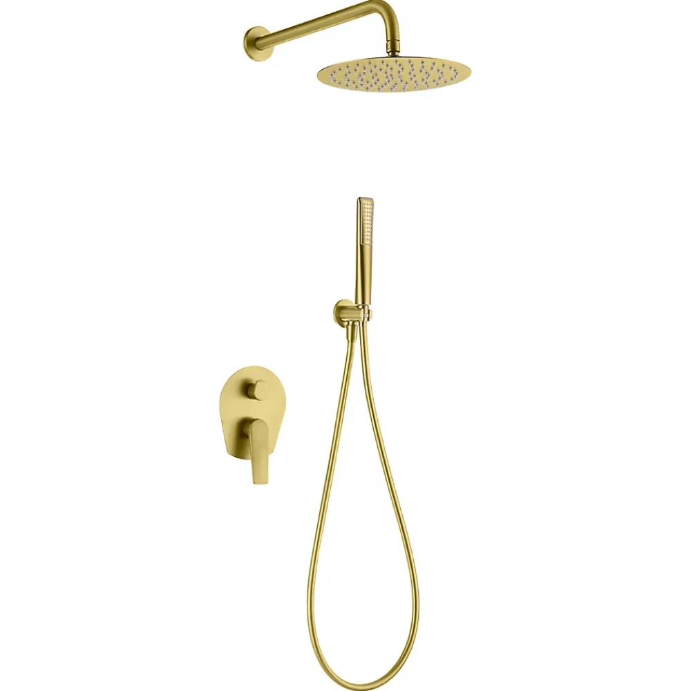Imex Colonne de Douche Encastrée Anti-Calcaire Or Brossé DELOS GPD055/OC