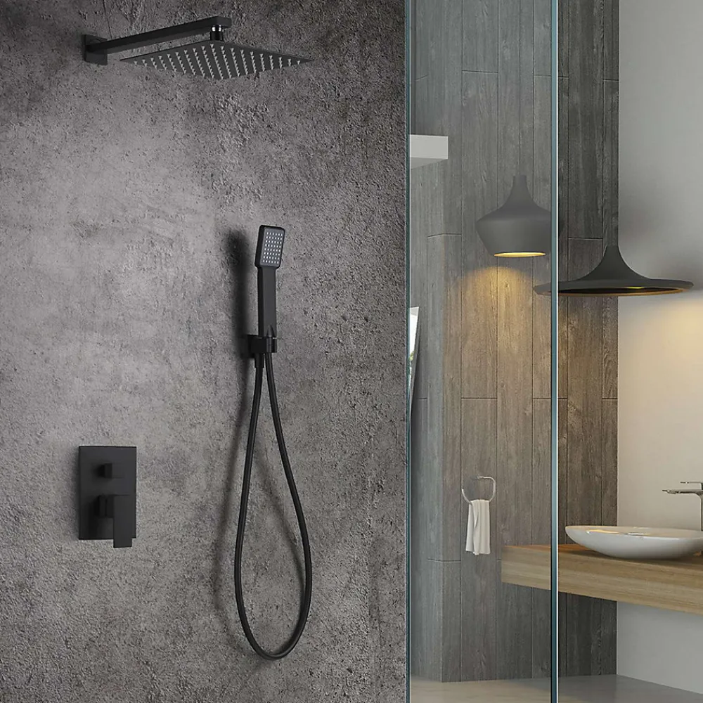 Imex Colonne de Douche Encastrée Anti-Calcaire Noir Mat DUBLIN GPE006/NG