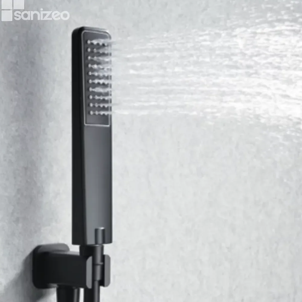 Colonne De Douche Encastrable|Imex Colonne de Douche Encastrée Thermostatique Anti-Calcaire Noir Mat MADEIRA GTM021/NG
