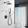 Colonne De Douche Encastrable|Imex Colonne de Douche Encastrée Thermostatique Anti-Calcaire Noir Mat MONZA GTM039/NG