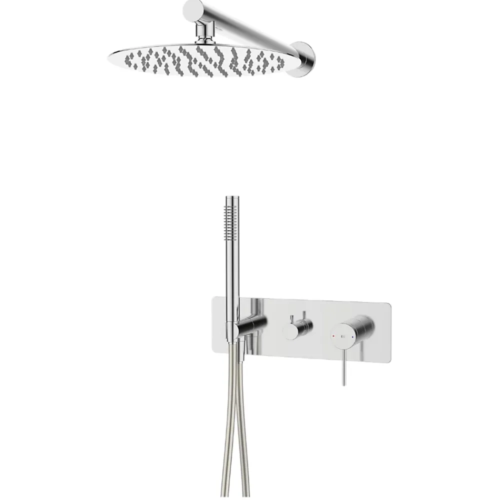 Essebagno Colonne de douche encastrée mécanique chrome Envol