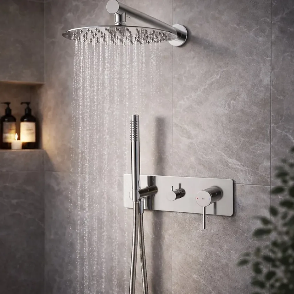 Essebagno Colonne de douche encastrée mécanique chrome Envol
