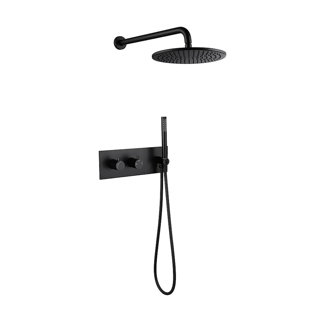 Bellegno Colonne de douche encastrée thermostatique CORPOSA noir mat