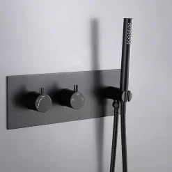 Bellegno Colonne de douche encastrée thermostatique CORPOSA noir mat