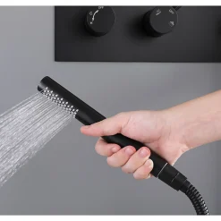 Bellegno Colonne de douche encastrée thermostatique CORPOSA noir mat