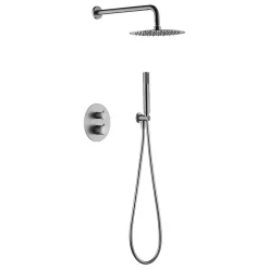Colonne De Douche Encastrable|Imex Colonne de Douche Encastrée Thermostatique Anti-Calcaire Nickel Brossé MONZA GTD038/NQ