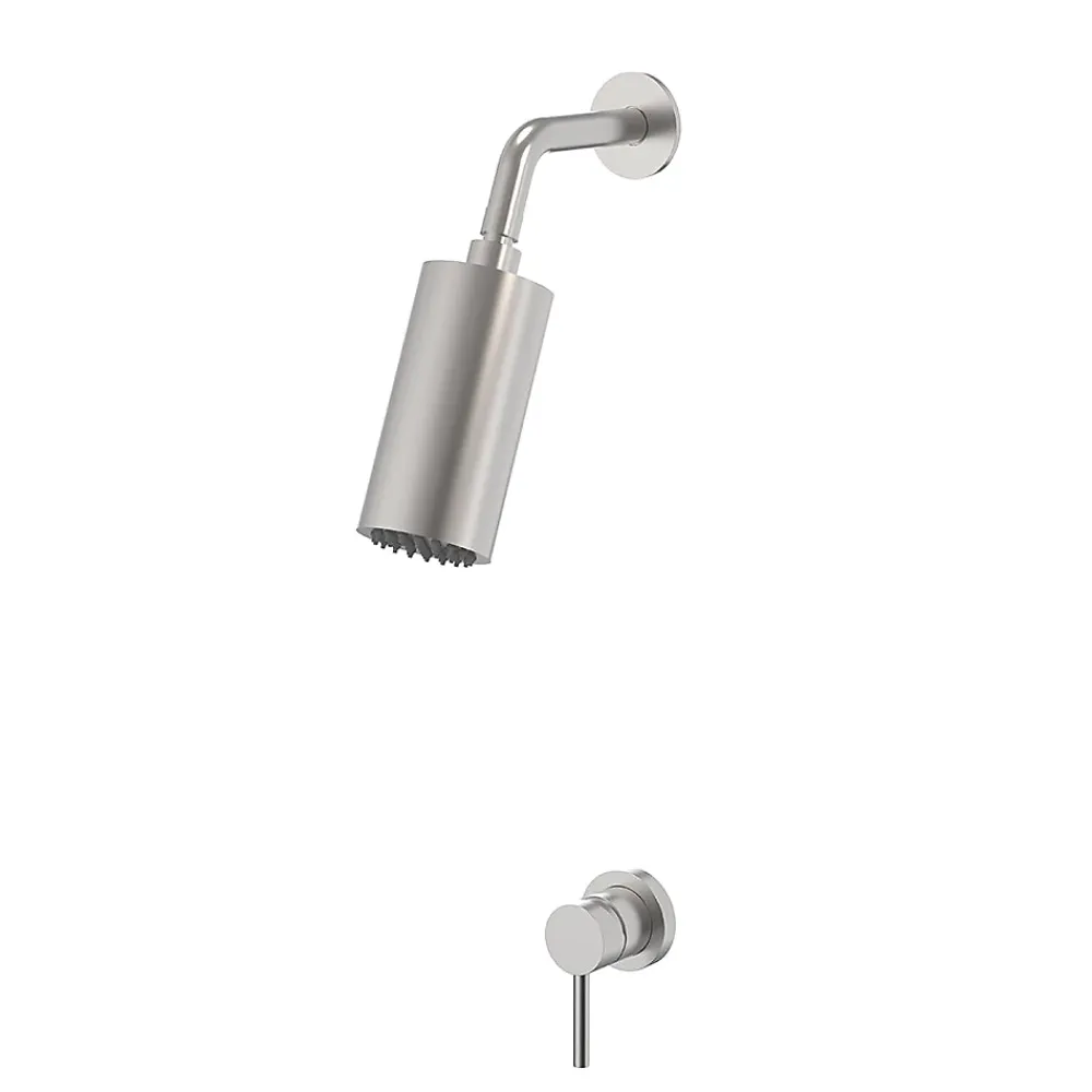 Colonne De Douche Encastrable|Bellegno Colonne de douche encastrée thermostatique MINIMALISTA acier brossé