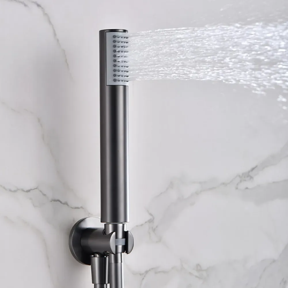 Imex Colonne de Douche Encastrée Thermostatique Anti-Calcaire Black Gun Métal MONZA GTM039/BGM