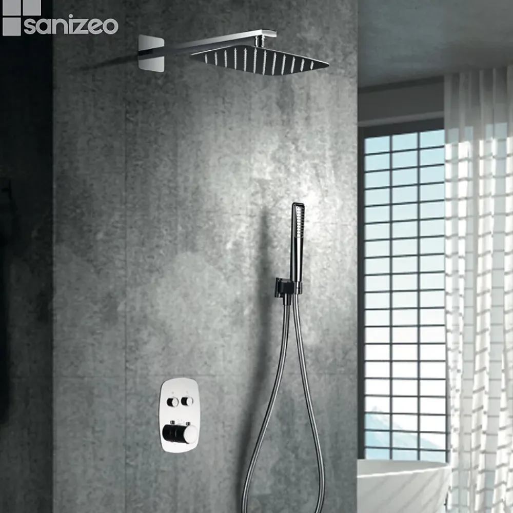 Colonne De Douche Encastrable|Imex Colonne de Douche Encastrée Anti-Calcaire Chrome HIDRA GPH035