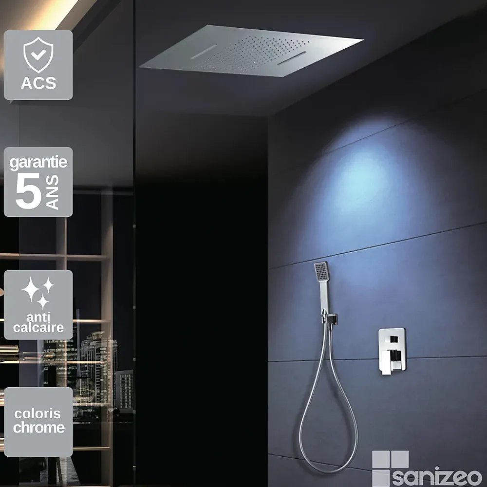 Colonne De Douche Encastrable|Imex Colonne de Douche Encastrée Anti-Calcaire Chrome SUMATRA GTS019-P