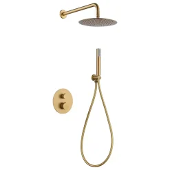 Imex Colonne de Douche Encastrée Thermostatique Anti-Calcaire Or Brossé MONZA GTD038/OC