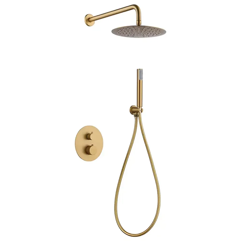 Imex Colonne de Douche Encastrée Thermostatique Anti-Calcaire Or Brossé MONZA GTD038/OC