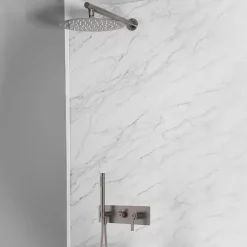 Colonne De Douche Encastrable|Essebagno Colonne de douche encastrée mécanique façon inox Molette