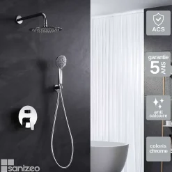 Colonne De Douche Encastrable|Imex Colonne de Douche Encastrée Anti-Calcaire Chrome BELGICA GPZ044