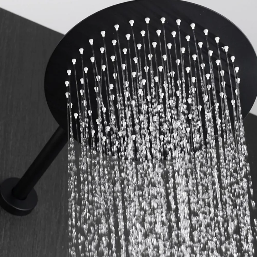 Colonne De Douche Encastrable|Imex Colonne de Douche Encastrée Thermostatique Anti-Calcaire Noir Mat IMONZA GTD038/NG