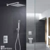 Colonne De Douche Encastrable|Imex Colonne de Douche Encastrée Anti-Calcaire Blanc Mat CIES GPC009/BL