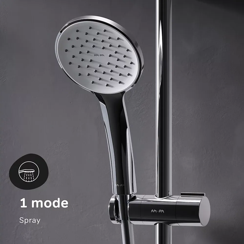 Colonne De Douche Sans Robinetterie|Am.Pm Europe Colonne de douche et bain baignoire sans robinet, Système de douche Chromé F07TA000 Hit AM.PM