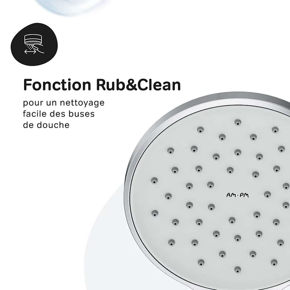 Colonne De Douche Sans Robinetterie|Am.Pm Europe Colonne de douche et bain baignoire sans robinet, Système de douche Chromé F07TA000 Hit AM.PM