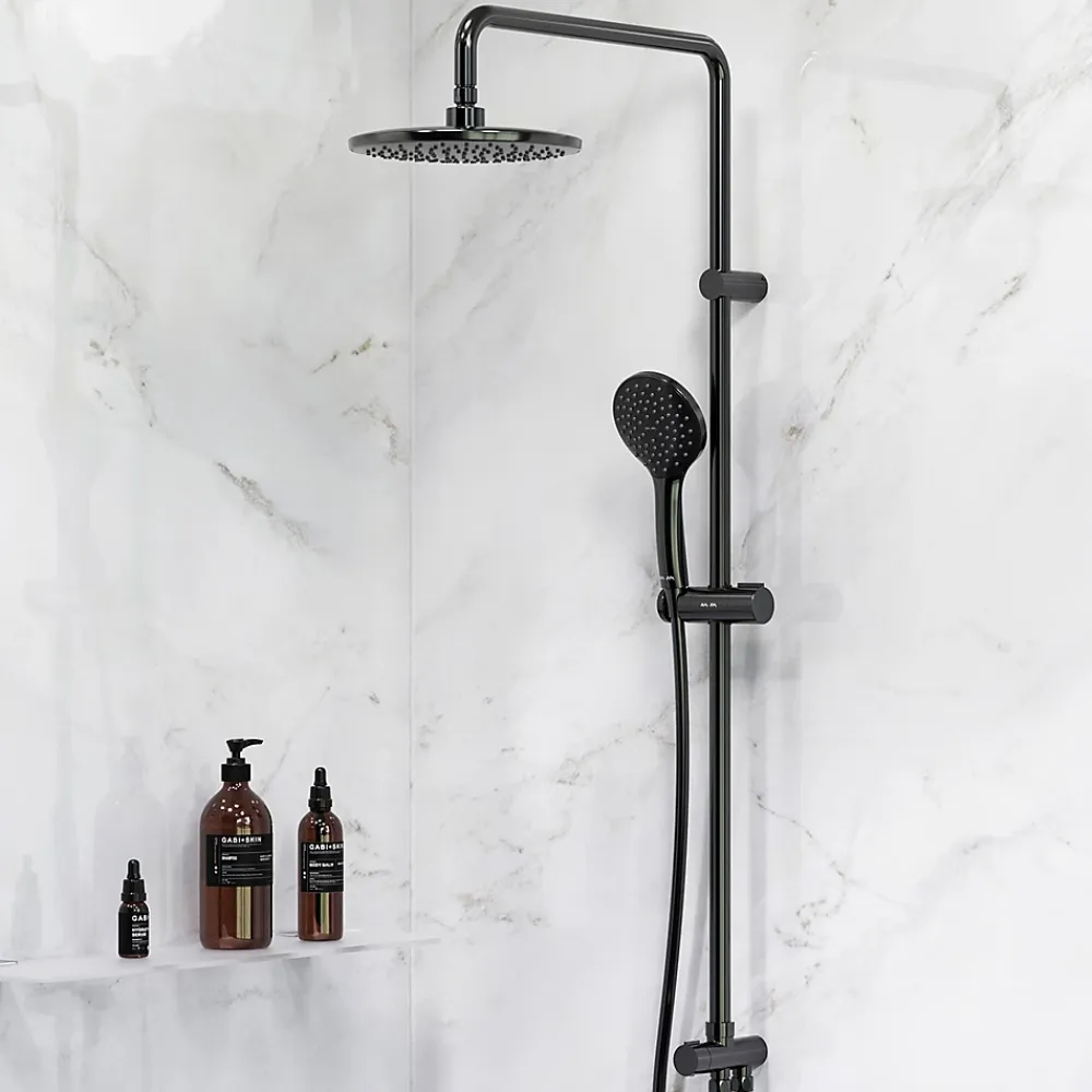 Colonne De Douche Sans Robinetterie|Am.Pm Europe Colonne de douche et bain baignoire sans robinet Gem Noir F0790022 AM.PM