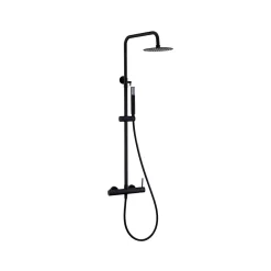 Imex Products Colonne de douche externe CURVED Mitigeur monocommande Canon de fusilChroméNoir matCanon de fusilOr brosséOr rose brossé Colonne