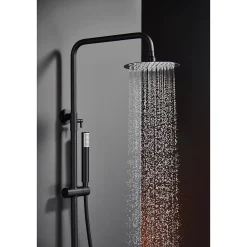 Imex Products Colonne de douche externe CURVED Mitigeur monocommande Canon de fusilChroméNoir matCanon de fusilOr brosséOr rose brossé Colonne