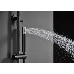 Imex Products Colonne de douche externe CURVED Mitigeur monocommande Canon de fusilChroméNoir matCanon de fusilOr brosséOr rose brossé Colonne