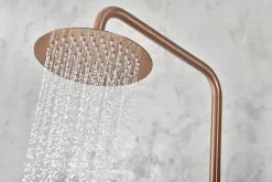 Imex Products Colonne de douche externe CURVED Mitigeur monocommande Or rose brosséChroméNoir matCanon de fusilOr brosséOr rose brossé Colonne