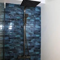 Essebagno Colonne de douche gun métal avec thermostatique 300 Quartos
