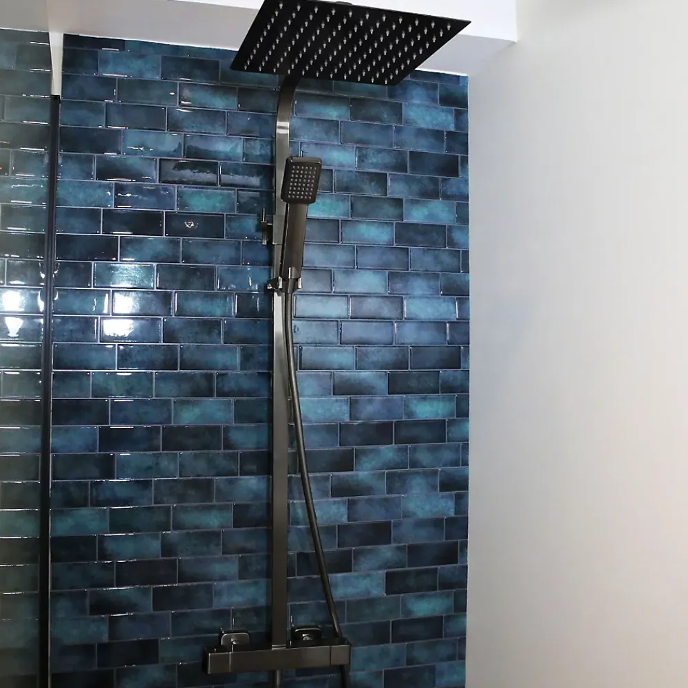 Essebagno Colonne de douche gun métal avec thermostatique 300 Quartos