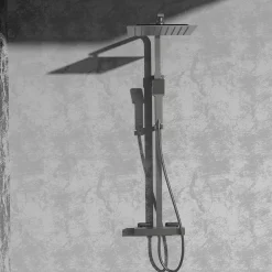 Essebagno Colonne de douche gun métal avec thermostatique 300 Quartos