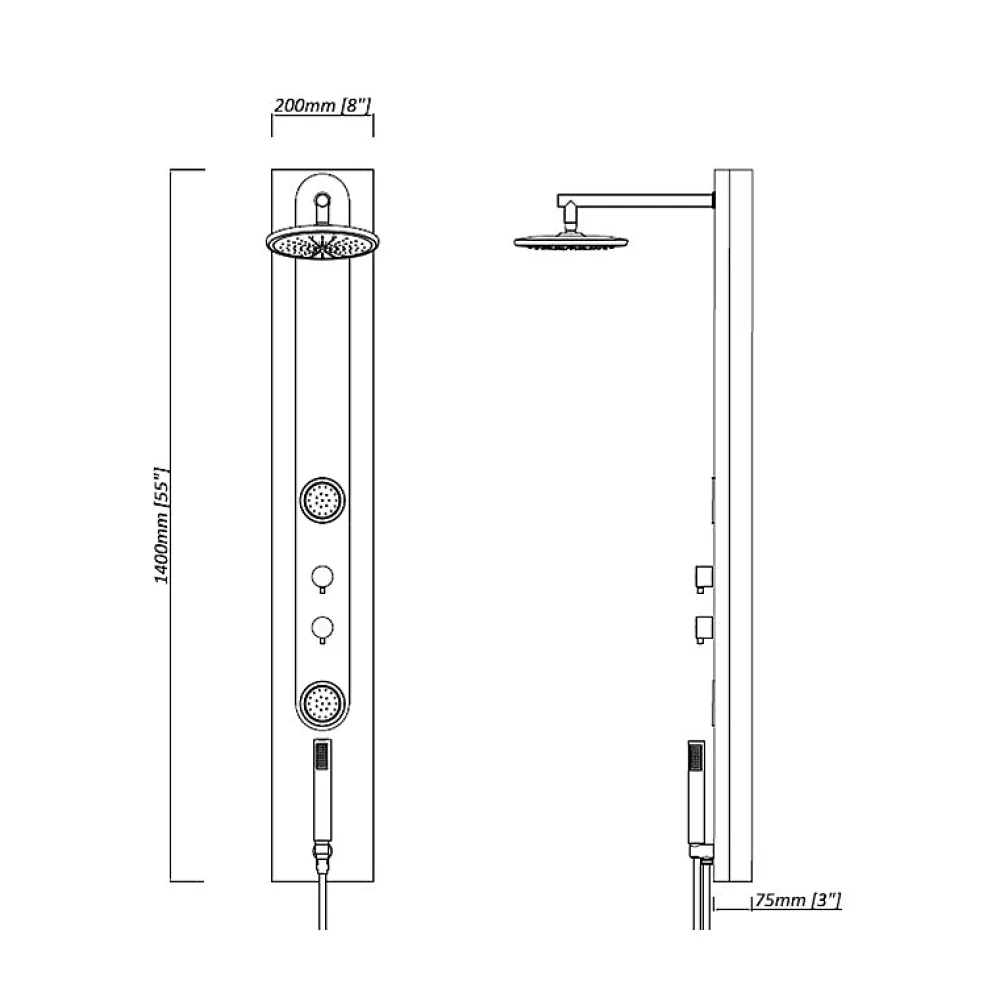 Colonne De Douche Hydromassante|Distribain Colonne de douche hydromassante GS009 -