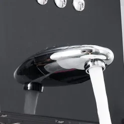 Colonne De Douche Hydromassante|Saniverre Colonne de douche hydromassante LULY 4 jets + 1 robinet Noir -