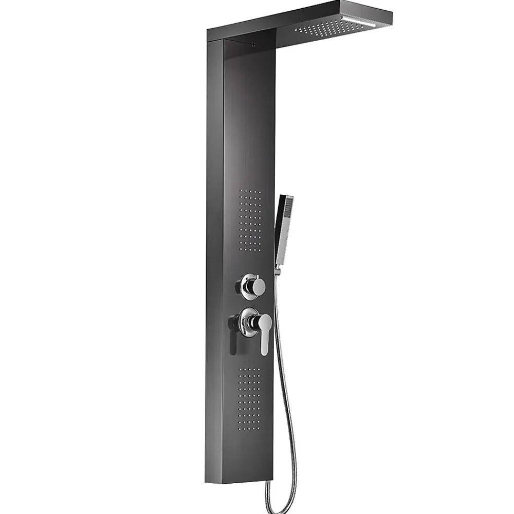 Saniverre Colonne de douche hydromassante KALY 4 jets Noir -