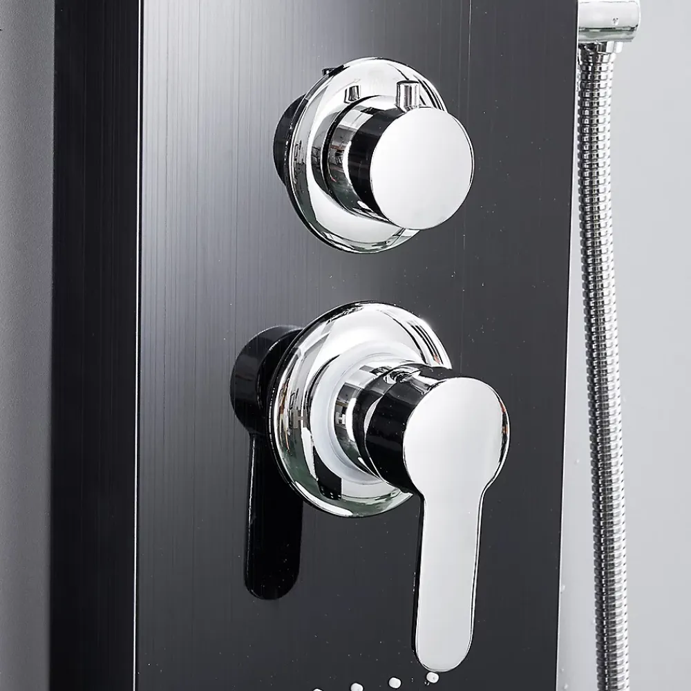 Saniverre Colonne de douche hydromassante KALY 4 jets Noir -