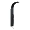 Colonne De Douche Mécanique|Vente-unique Colonne de douche hydromassante avec étagère - Noir mat - 20 x 140 cm - ROANA
