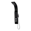 Vente-unique Colonne de douche hydromassante - noire - 20 x 132 cm - KOURBEA