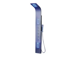 Colonne De Douche Thermostatique|Vente-unique Colonne de douche hydromassante thermostatique à leds - 20 x 165cm - Argent - FELICITA