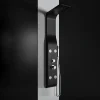 Laneri Colonne de douche hydromassage en ABS verni en poudre noir mat