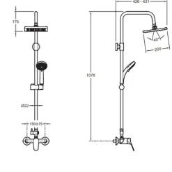 Colonne De Douche Mécanique|Jacob Delafon Colonne de douche Colette mécanique 4 jets chrome