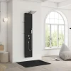 Kinedo Colonne de douche AQUAWALL PIETRA couleur noir équipée thermostatique colonne de douche