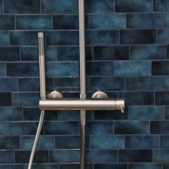Colonne De Douche Mécanique|Essebagno Colonne de douche mécanique façon inox Luisa