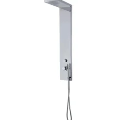 Essebagno Colonne de douche mécanique avec douchette et flexible, aluminium chromé, Essekadra