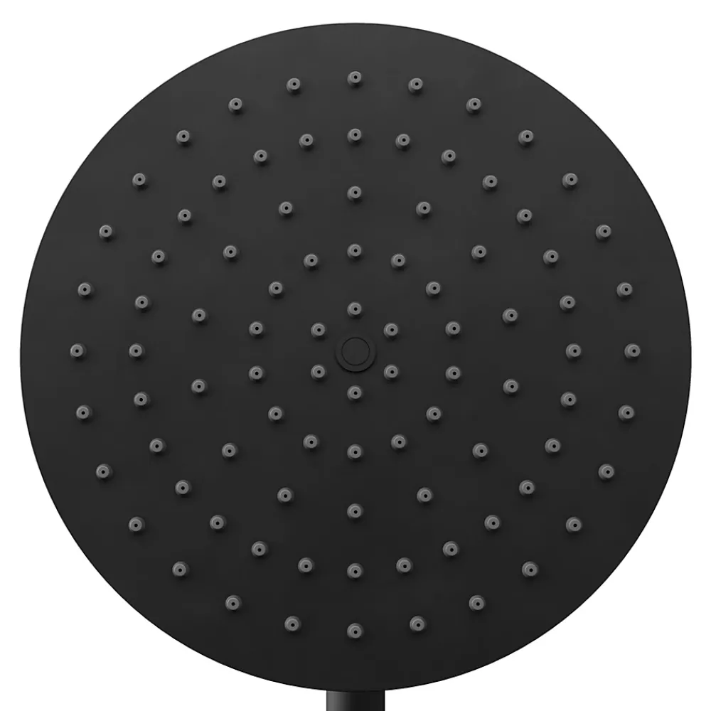 Colonne De Douche Encastrable|GoodHome Colonne de douche mécanique encastrée en laiton massif finition noir mat, Owens