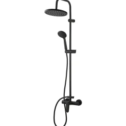 GoodHome Colonne de douche mécanique noire Cavally