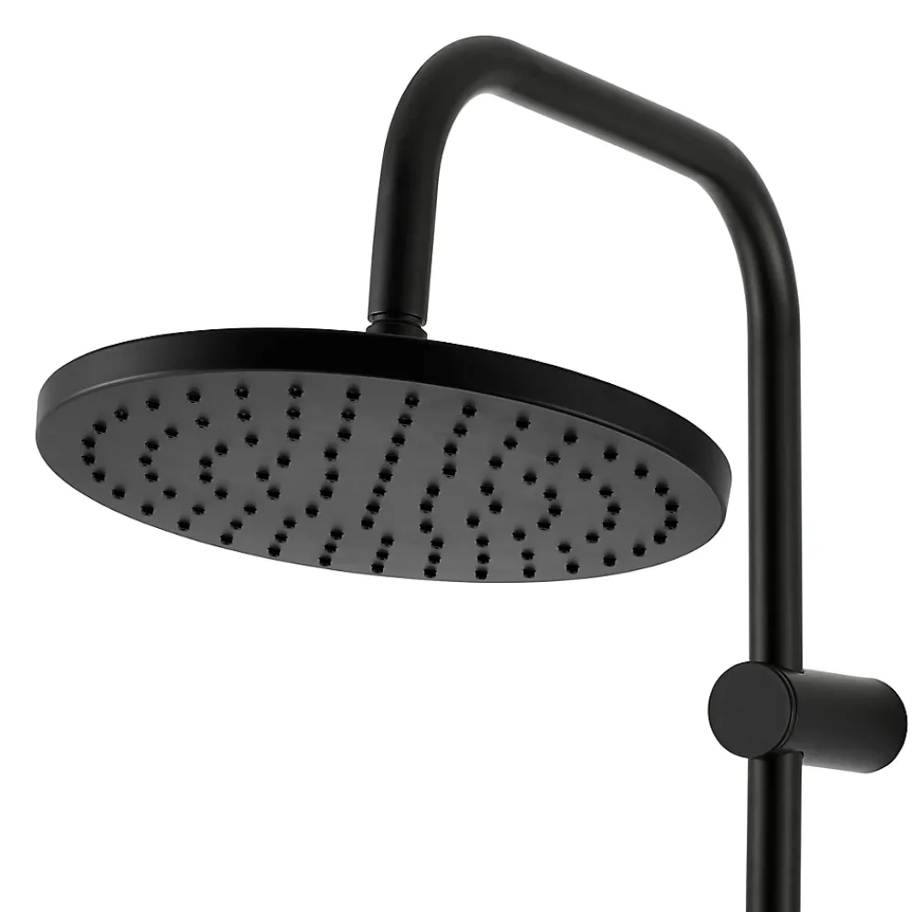 GoodHome Colonne de douche mécanique noire Cavally