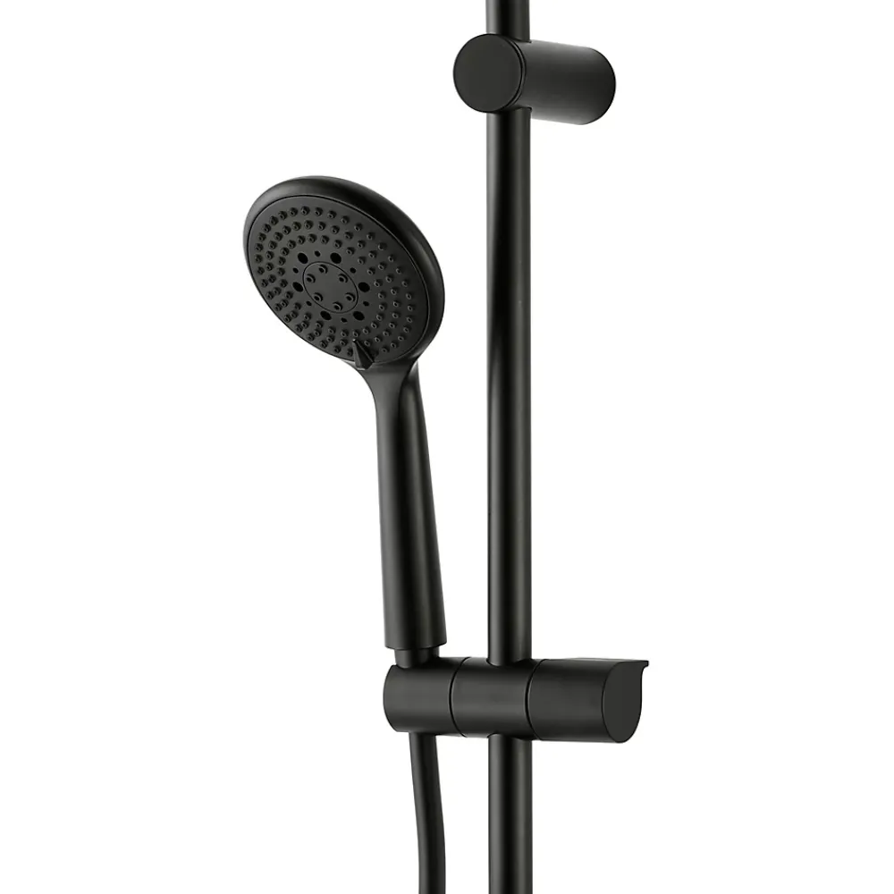 GoodHome Colonne de douche mécanique noire Cavally