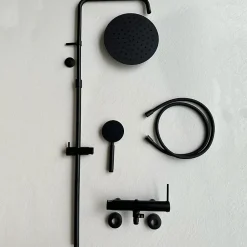 Essebagno Colonne de douche mécanique noir mat 250 Lollipop II