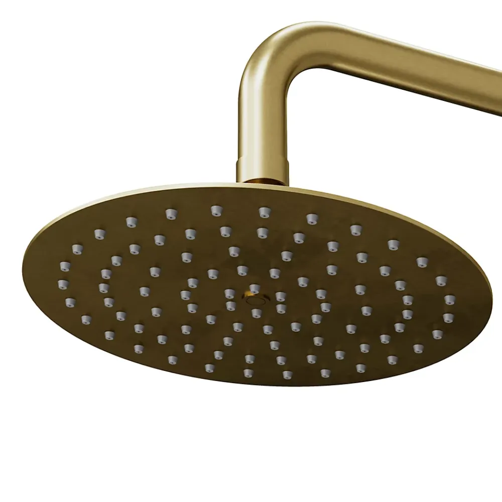 Colonne De Douche Encastrable|GoodHome Colonne de douche mécanique encastrée en laiton massif finition satin, Owens