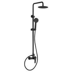 Colonne De Douche Mécanique|Poalgi Colonne de douche mécanique avec barre extensible SKY BATH noir mat série NATURE