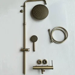 Essebagno Colonne de douche mécanique or brossé 250 Lollipop II
